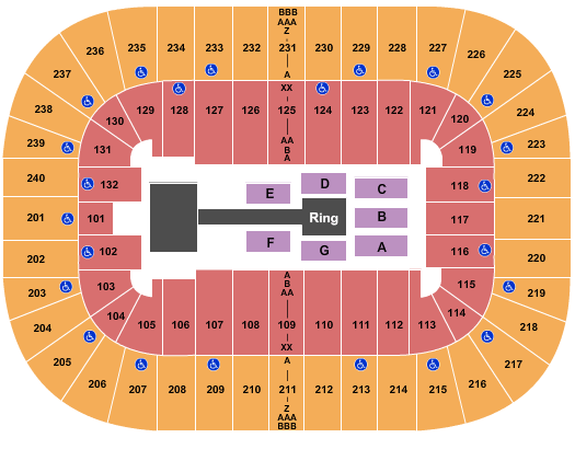 Greensboro Coliseum WWE Seating Chart